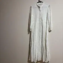 【低身長150cm☺︎】ZARA 刺繍入りホワイトシャツワンピース