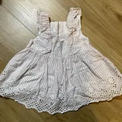 プティマイン プティマイン 肩フリルレース チュニック 100