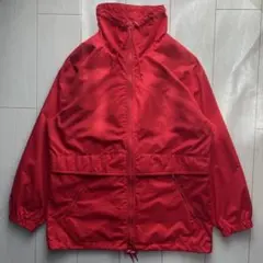 90s 白タグ Eddie Bauer ナイロン シェル ジャケット レッド