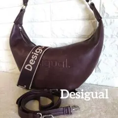 美品✨️Desigual ハーフムーン ショルダーバッグ y2k ダークブラウンのサムネイル