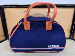 中古 ボストンバッグ 昭和 ノベルティ ネイビー 鞄 かばん レトロ