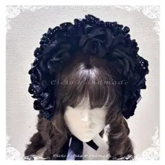 三つ編みヘッドドレス リボン ゴスロリ ハンドメイド作家 | Mercari