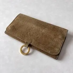 ロエベ LOEWE スエード ミニポーチ アナグラム 刻印リング　小物入れのサムネイル