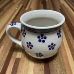 ポーリッシュポタリ　リップマグカップ　ポーランド陶器