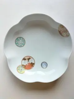深川製磁 鉢 寿赤絵 丸紋 絵付け 盛鉢のサムネイル