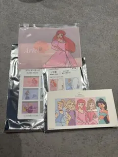 セリア　Disney アリエル　ポーチ&メモ帳のサムネイル
