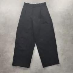美品✨LOEFF ウールトロボンタントラウザーパンツ ネイビー サイズ1 