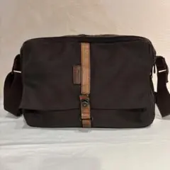 LAGASHA ラガシャ ショルダーバッグ 茶 ナイロン レザーのサムネイル
