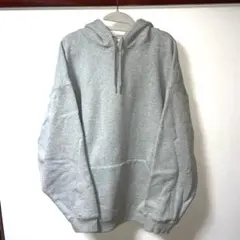 【美品！】MUHAKU/無派区　グレー　パーカー　Lサイズ　無地　裏起毛