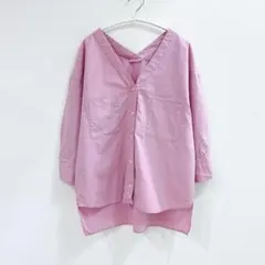 バンヤードストーム　七分袖　Vネック　ブラウス　シャツ