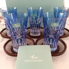 SALE♦ホヤクリスタル　切子　グラス　一口ビール新品⚠️お箱はキズ汚れ有り