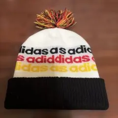 Y2K old adidas ボンボンニット帽 ビーニー