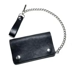 ミドルトラッカーウォレット　UKデッドストックレザー　ヴィンテージジッパー