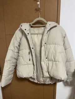 ap retro エコダウンブルゾン　フード付き ダウンジャケット