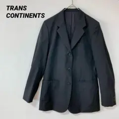[良品]トランスコンチネンツ　黒　テーラード　ジャケット　Lサイズシンプル　上着