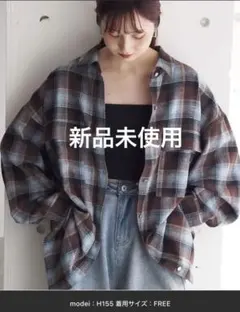 tiptop 【ZOZO限定アイテム】デニム×チェックBIGシャツジャケット