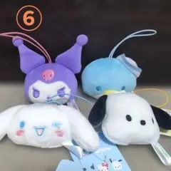 ⑹サンリオフェイスマスコット4個