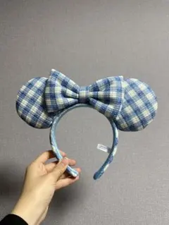 ディズニーランド　カチューシャ ブルー ギンガムチェックのサムネイル