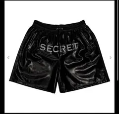 SECRET leather Shorts レザー ブラック ハーフパンツ - メルカリ