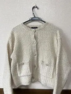 Ragout アイボリー ニットカーディガン