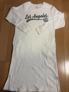 ミニーマウス　ロゴ 長袖ワンピース