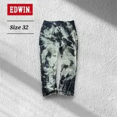 EDWINエドウィンブリーチ加工タイダイモノトーンジーンズデニムパンツジーパン黒