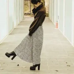 ローリーズファーム レオパード 柄 フレアスカート