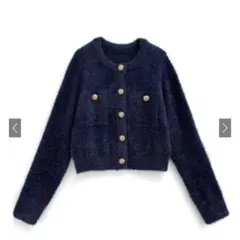 ラメフェザーカーディガン[kz618] GRL