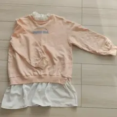 JENNI love フリル付きチュニックワンピース ピンク 140cm