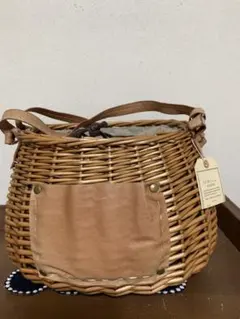 ヤコ様専用 HIAND 2WayラタンレザーBAG かごバッグ バケットバッグ
