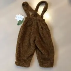 しまむら　softcheese nico プードルブラウンサロペット 90