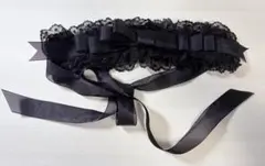 【着画有り】ヘッドドレス 黒 地雷系 ゴスロリ