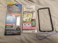２種セット。OPPO Reno9A,Reno7A用画面フィルム。ケースおまけ付
