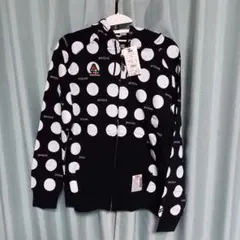 J*様 新品 スボルメ パーカー XL ブラック ドット柄 SVOLME フット