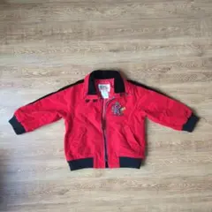 昭和レトロ子供服赤色 ジャケット サイズ100