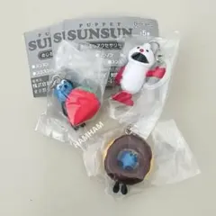 パペットスンスン めじるしアクセサリー　ドーナツ　いちご　ノンノン　ガチャガチャ