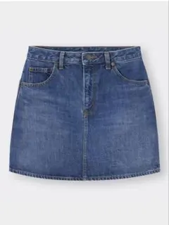 GU デニムローウエストミニスカート