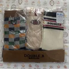 新品★DOUBLE.B キッズ靴下 3足セット 19-21cm