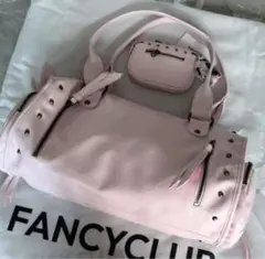FANCYCLUB スタッズ付 ハンドバッグ ミニポーチ付 ピンク - メルカリ