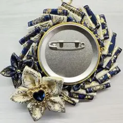 痛ロゼット　紺　深青　白　金