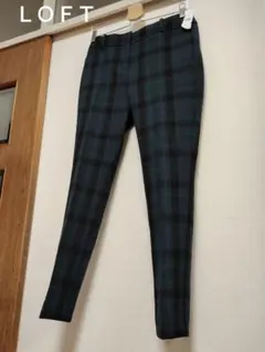 LOFT　タグ付き新品　 タータンチェック スリムフィットパンツ 4