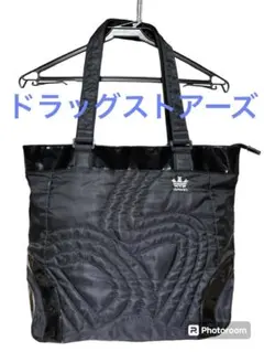 ドラッグストアーズ　黒　トートバッグ　ファスナー付き　おけいこバッグのサムネイル