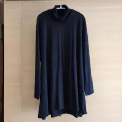 DoCLASSE　ネイビー長袖チュニック　　 Lサイズ　毛100%