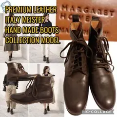 レザーアンクルブーツ コレクションモデル 職人手仕事 イタリア製
