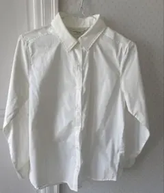 earth music&ecology ホワイト長袖シャツ