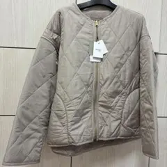 新品★ヤマダヤ　MEDOC リバーシブルキルティングコート　ファー★ベージュ