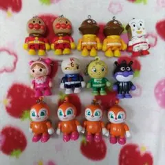 ☆used☆チキチキ アンパンマン 可動式フィギュア ガチャガチャ 13点セット
