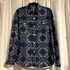 美品　Blue Port 綿麻ペイズリー柄HEATHシャツ　Mサイズのサムネイル