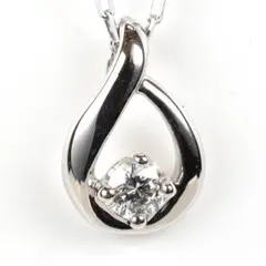 【新品仕上げ済】4℃ ホワイトゴールドダイヤモンドネックレス