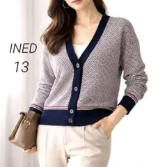 INED イネド カーディガン ジャケット アウター 13号 ゆったりサイズ